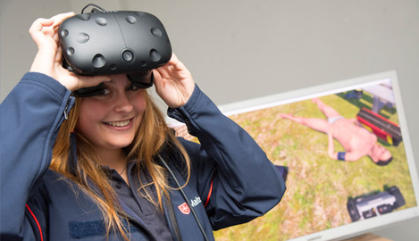 Frau mit 3D-Brile