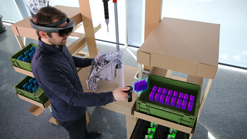Arbeiter mit 3D-Brille