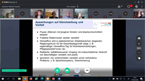 screenshot von einer Videokonferenz