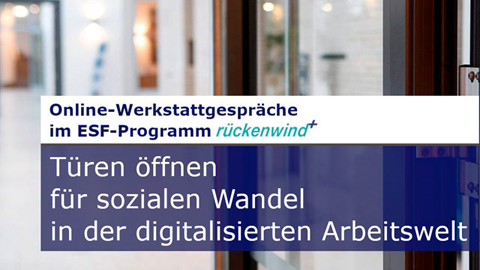 Plakat "Online Werkstattgespräche"