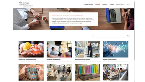 Startseite einer Website