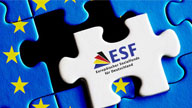 ESF-Logo (Förderperiode 2014-2020) als Puzzlestück