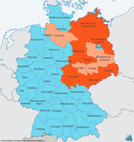 Grafik: Europäische Fördergebiete 2007-2013 in Deutschland