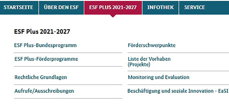 Förderperiode ESF Plus